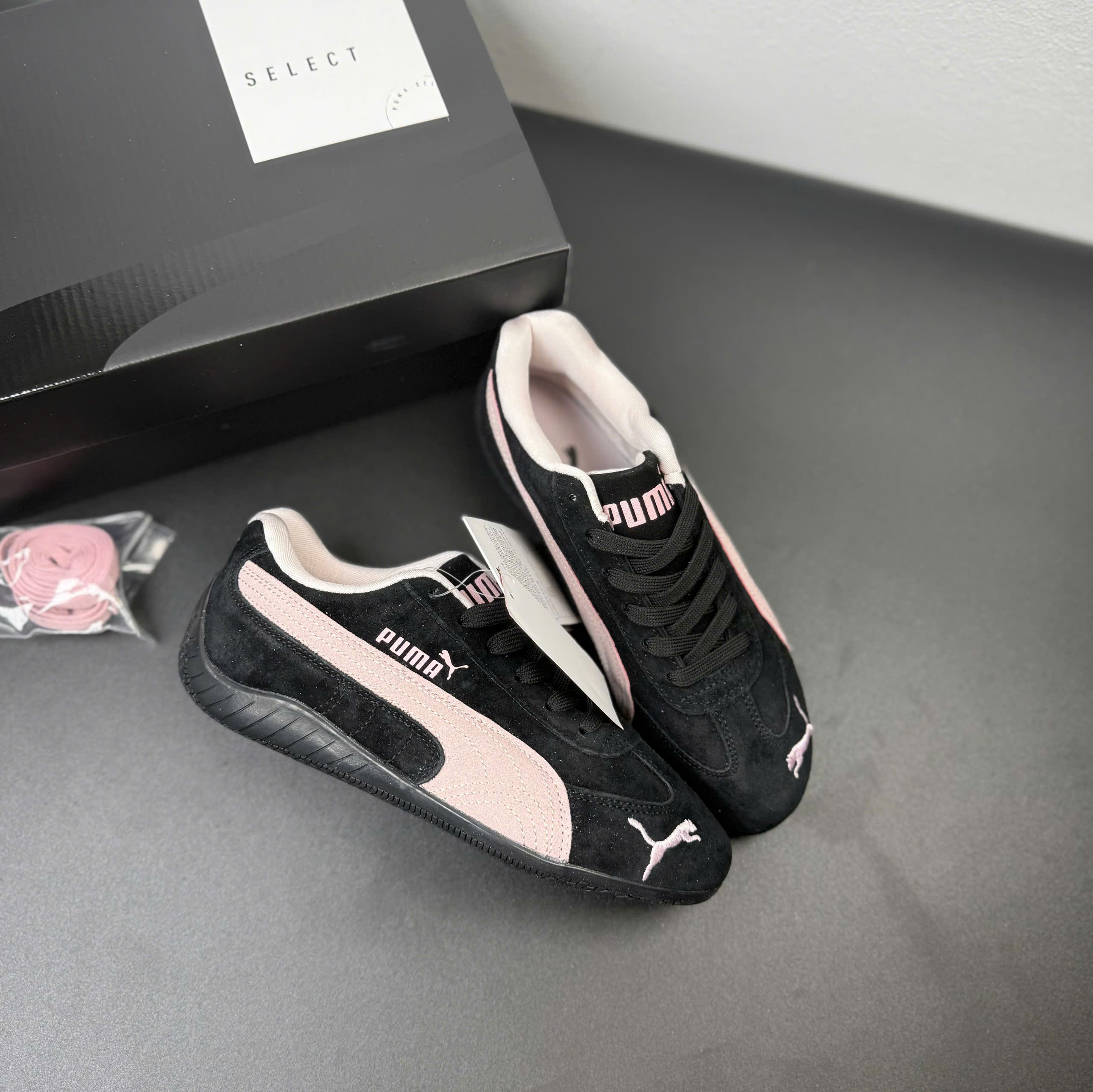puma speedcat đen hồng