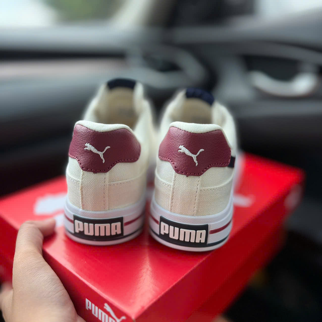 puma court kem đỏ