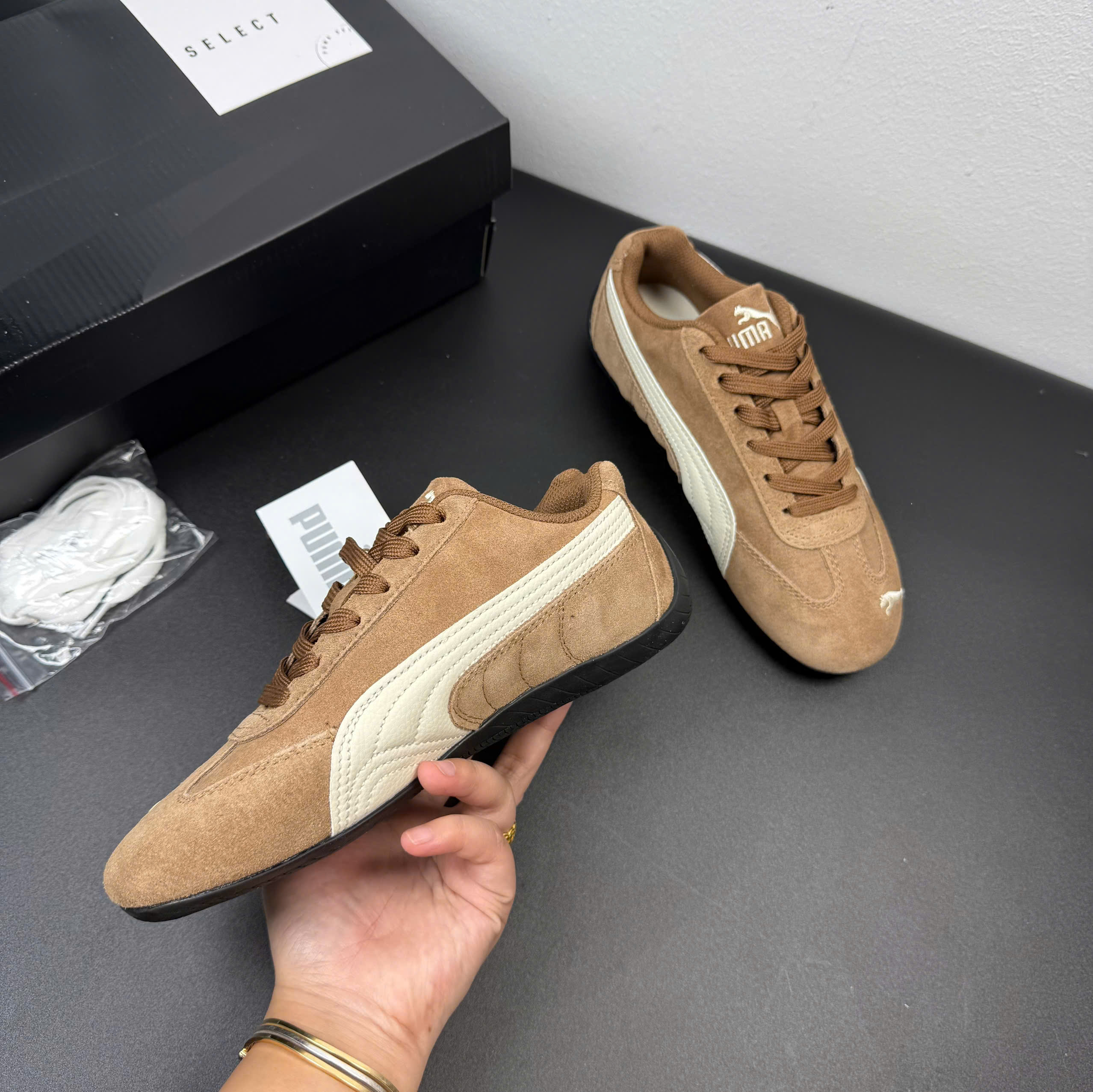 puma speedcat nâu bò