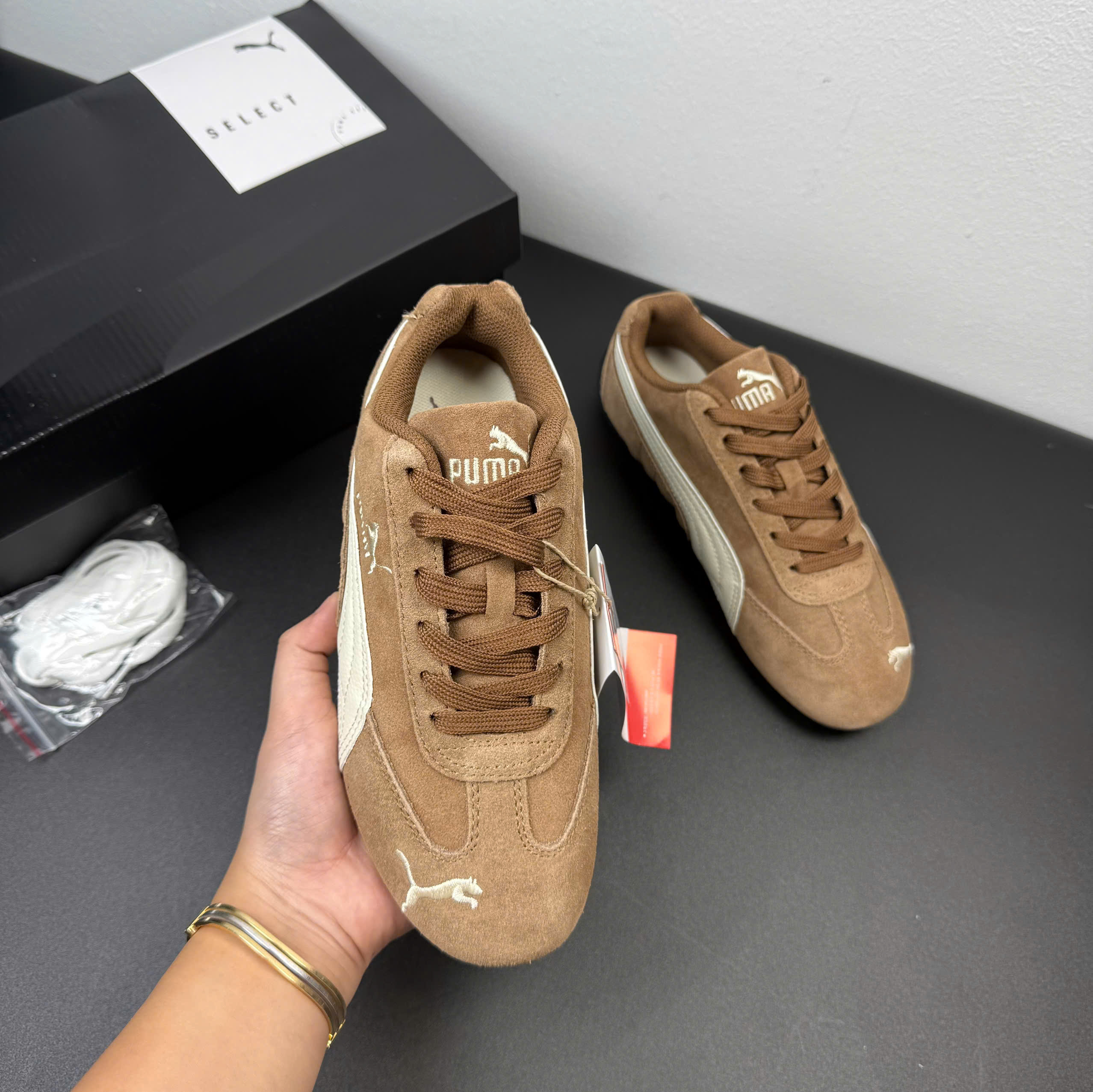 puma speedcat nâu bò