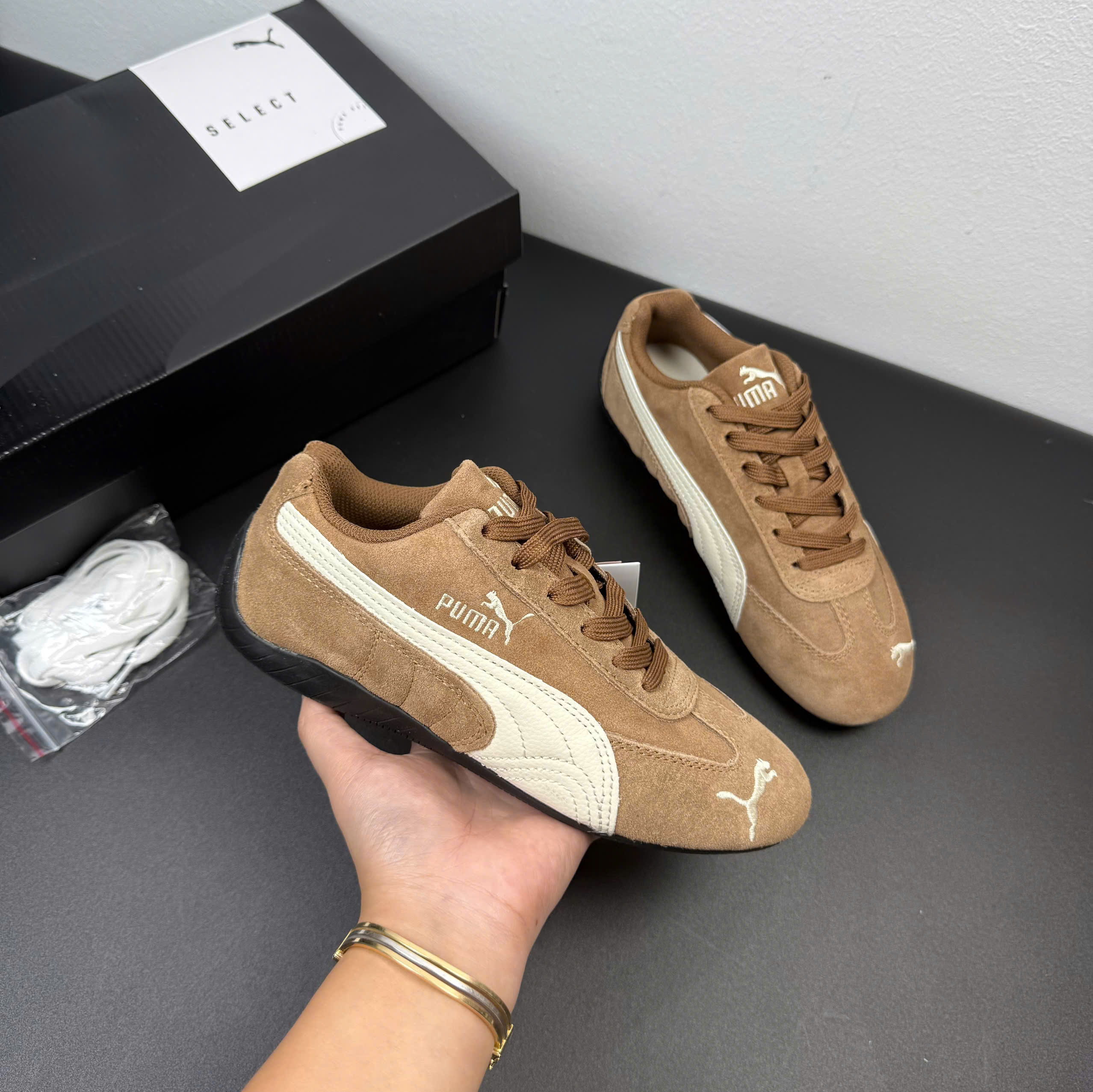 puma speedcat nâu bò