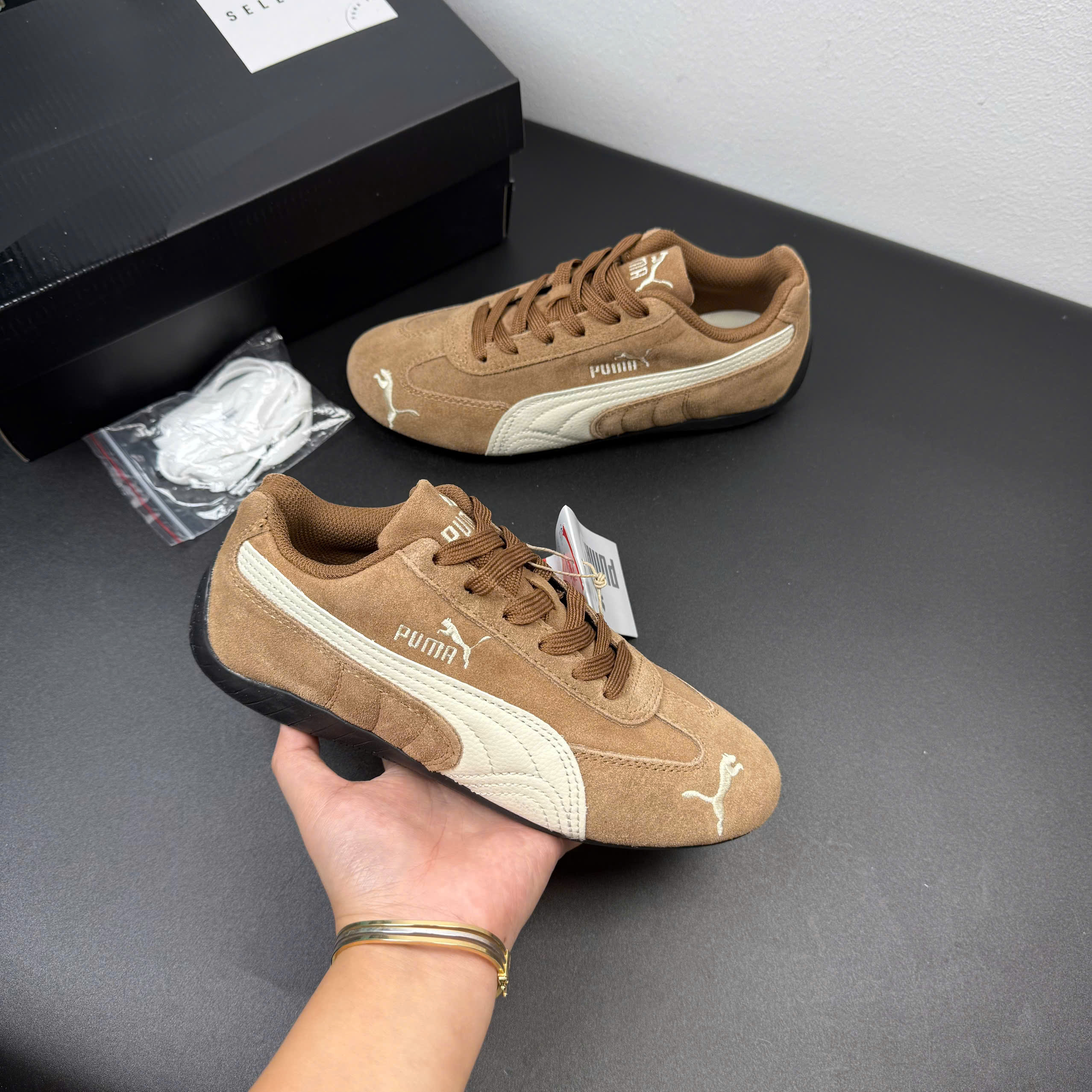 puma speedcat nâu bò