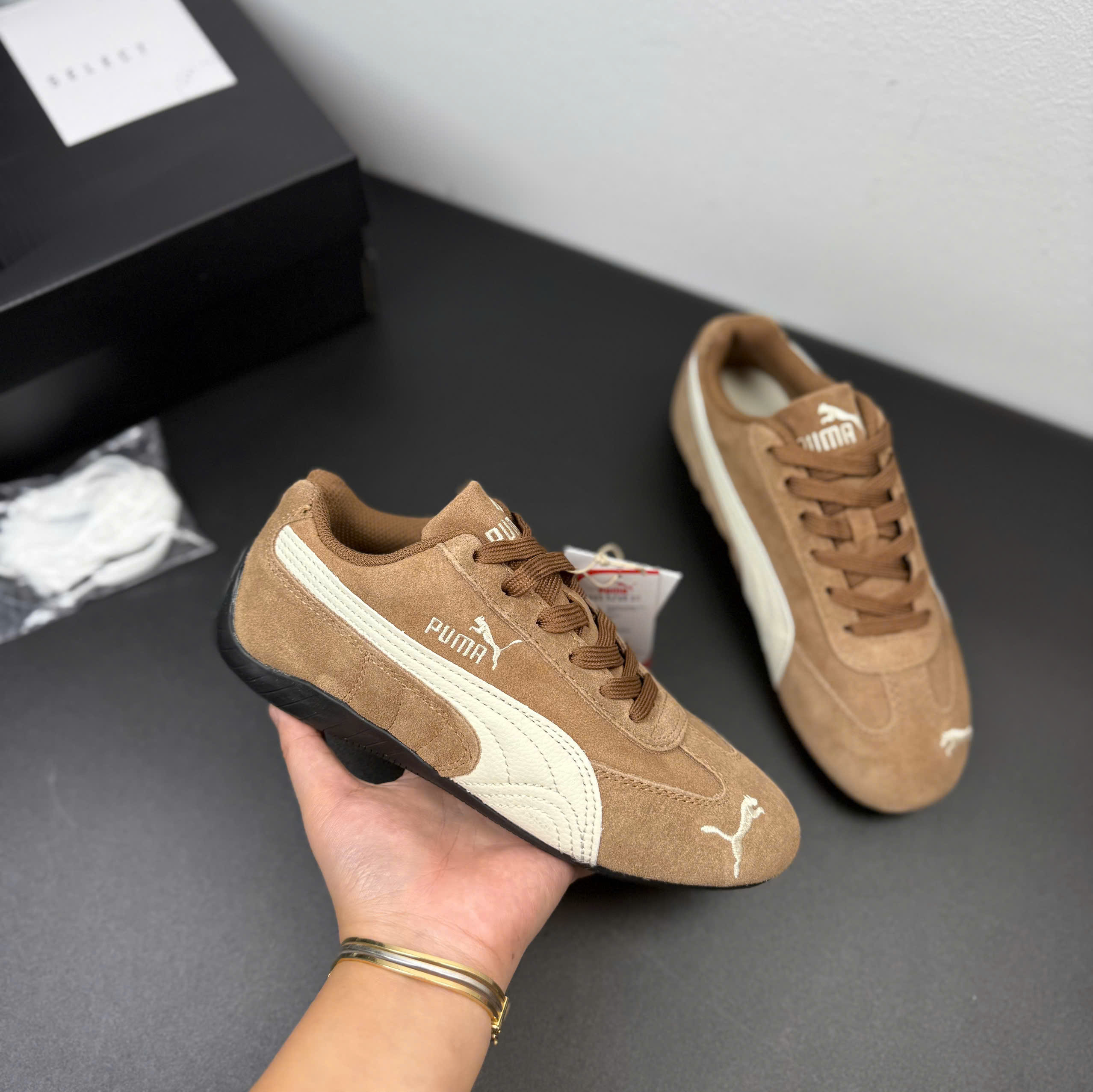 puma speedcat nâu bò