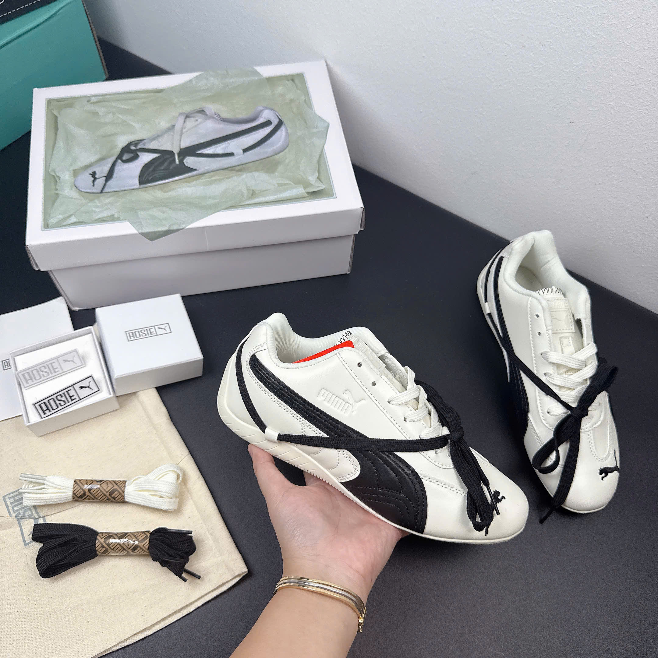 puma speedcat rosie trắng