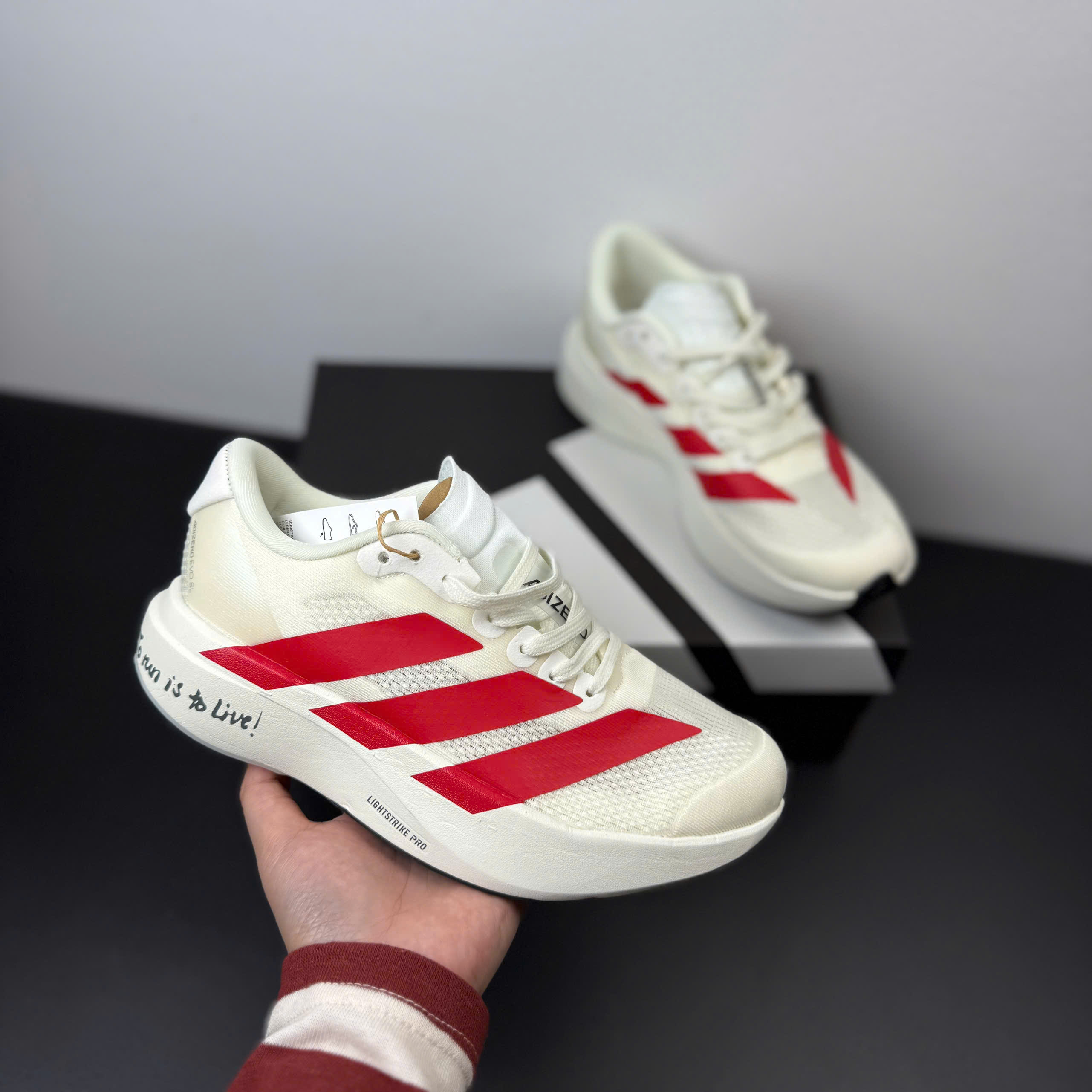 adizero evo trắng đỏ