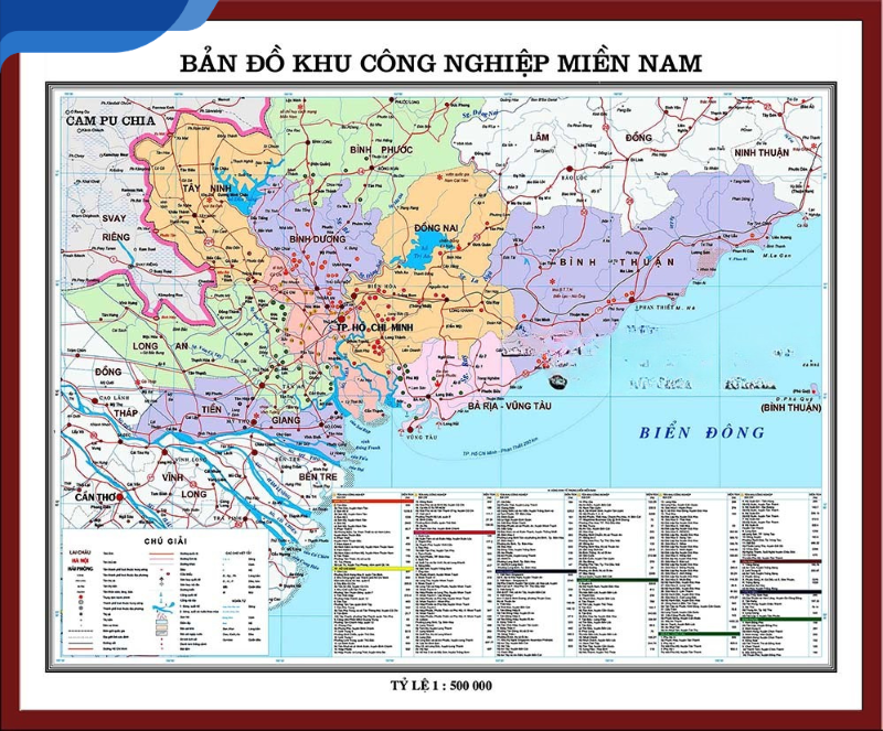 Bản đồ khu công nghiệp miền Nam