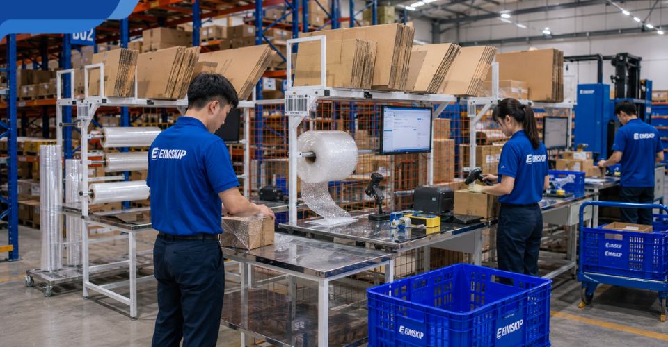 Eimskip xử lý hoàn hàng thời trang