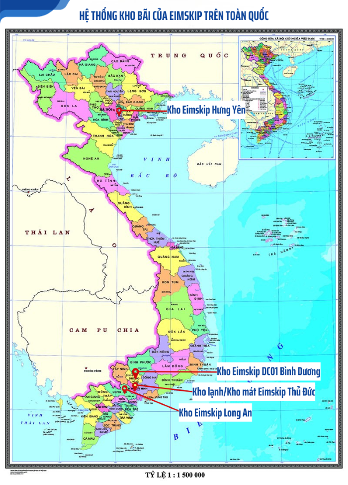 Hệ thống kho Eimskip trên toàn quốc