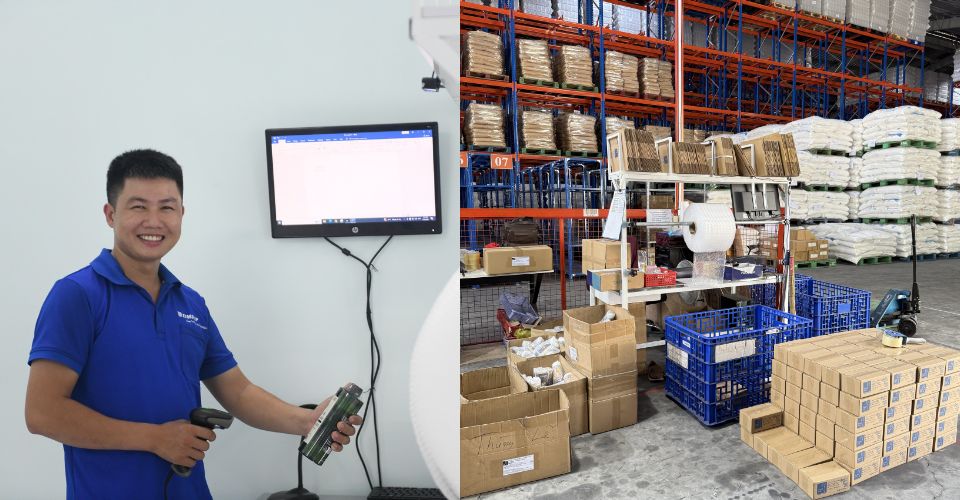 Khu vực kitting trong kho Fulfillment 