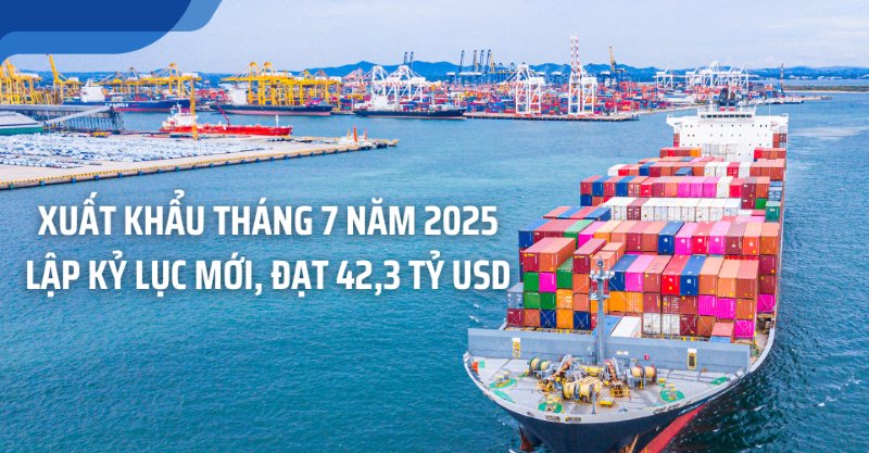 kim ngạch xuất khẩu của Việt Nam tháng 7 2025