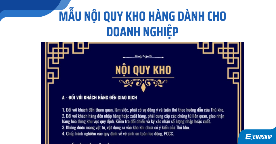 Mẫu Nội Quy Kho Hàng Chi Tiết