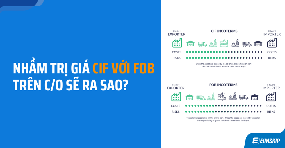 Nhầm trị giá CIF với FOB trên C_O sẽ ra sao