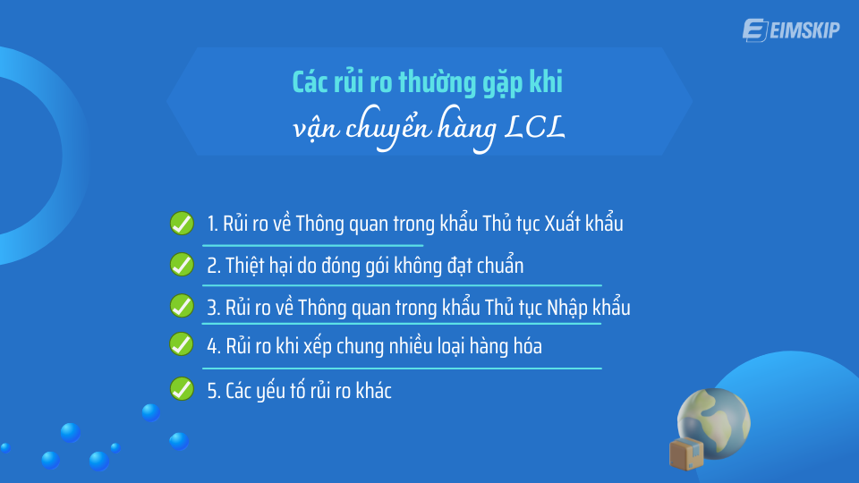 5 rủi ro vận chuyển LCL