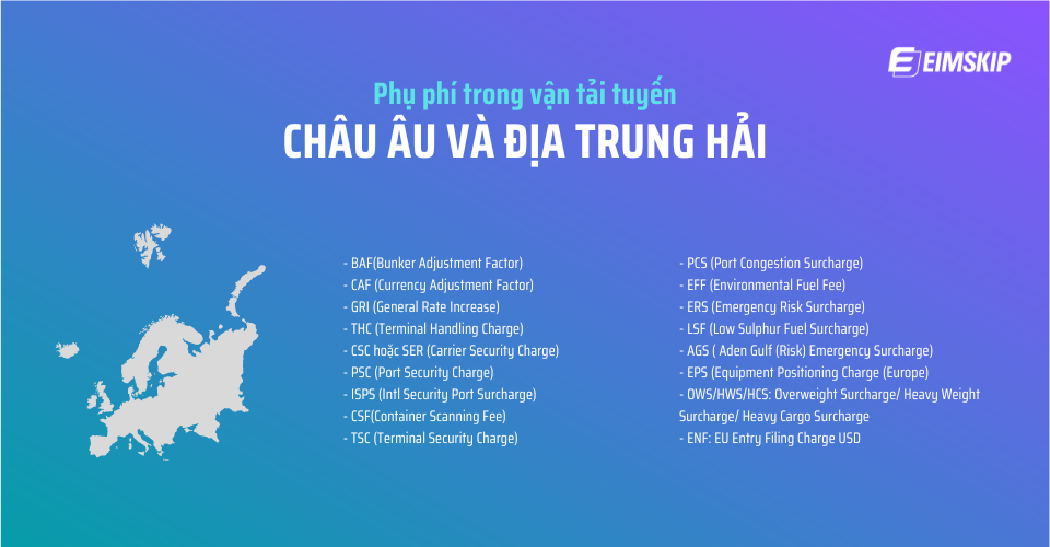 ty le keo nha cai trong vận tải tuyến Châu Âu và Địa Trung Hải