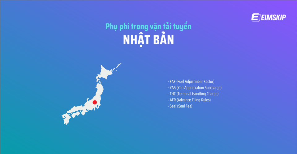 Phụ phí trong vận tải tuyến Nhật Bản