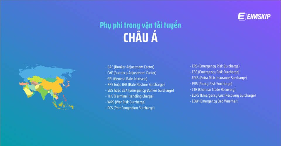 ty le keo nha cai trong vận tải tuyến Châu Á