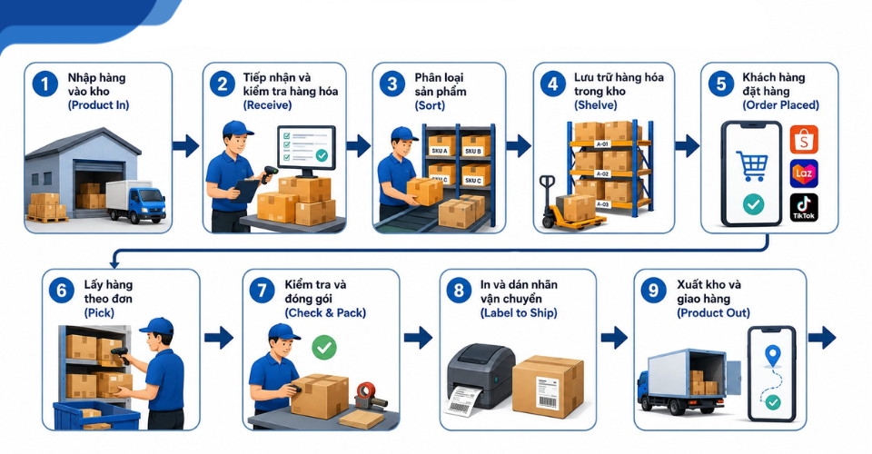 Quy trình dịch vụ Fulfillment từ A đến Z