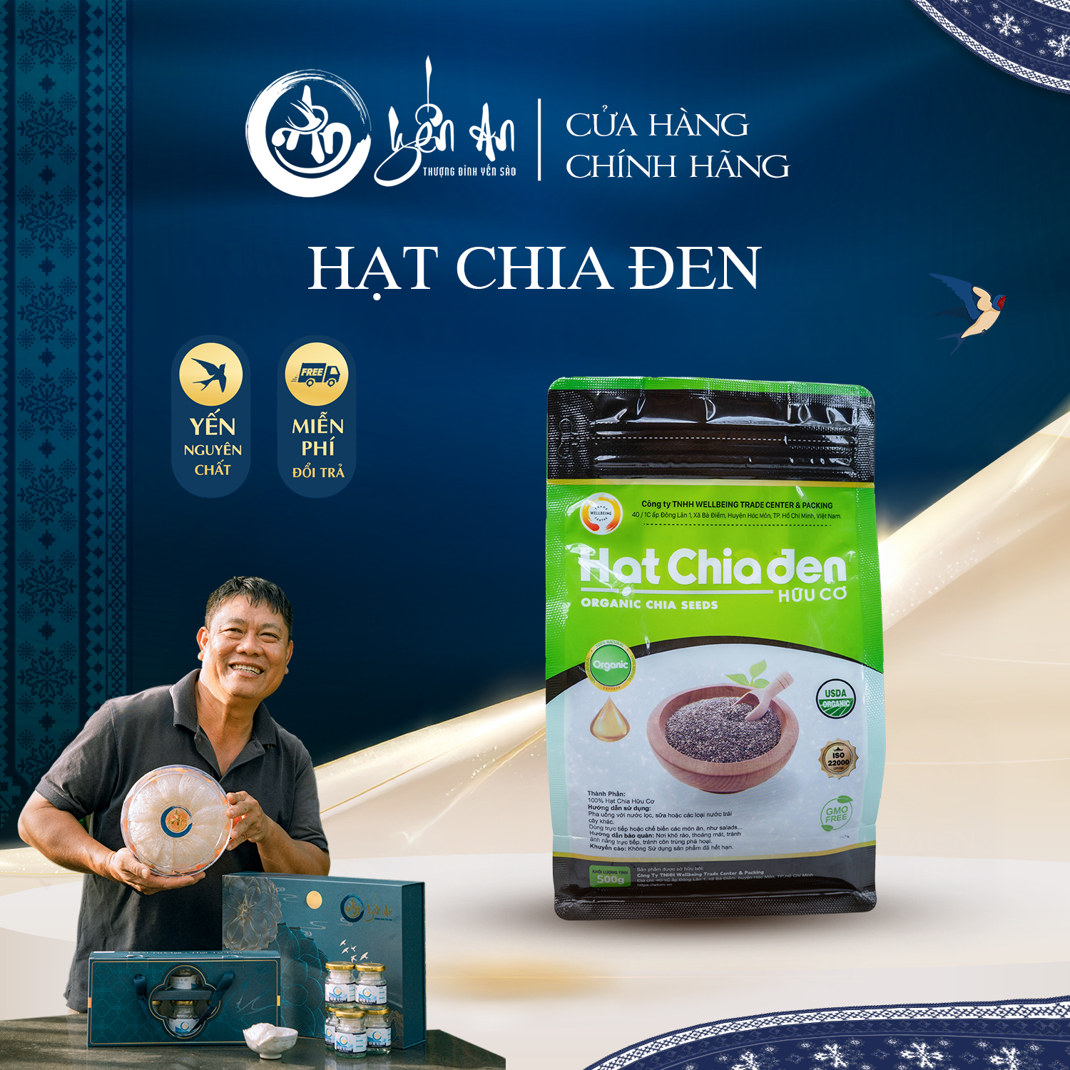 [Yến An] - Hạt chia đen hữu cơ