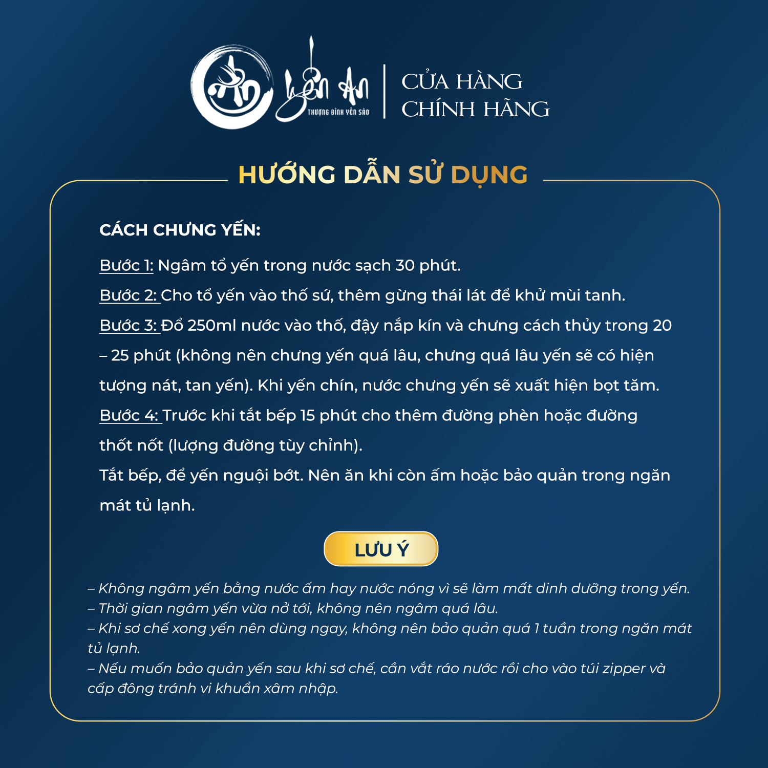 [Yến An Tặng Đường] - Yến Tinh Chế - Sợi Ngắn Đắp Đầu Chân loại 100g tặng Đường thốt nốt 150g