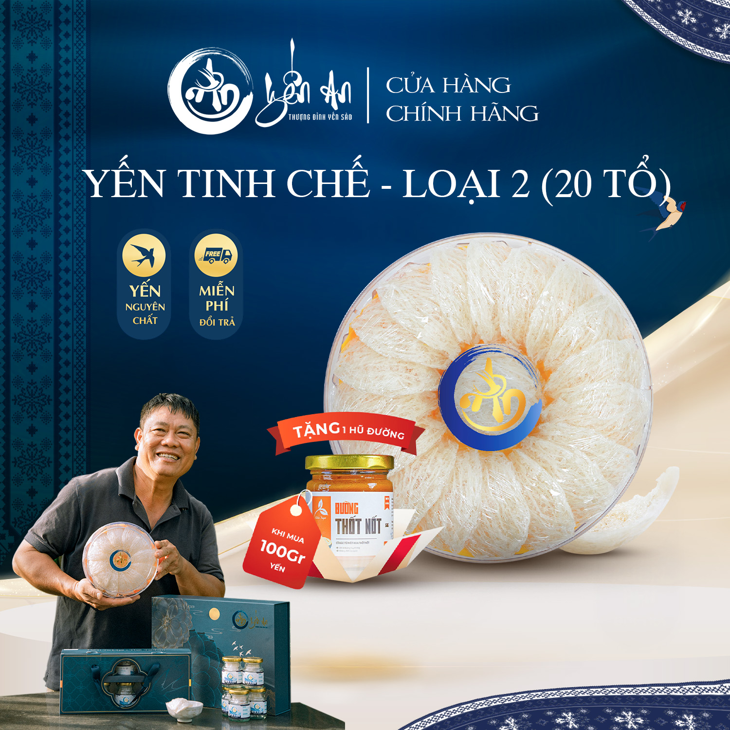 [Yến An] - Yến Tinh Chế - Loại 2 (20 Tổ)