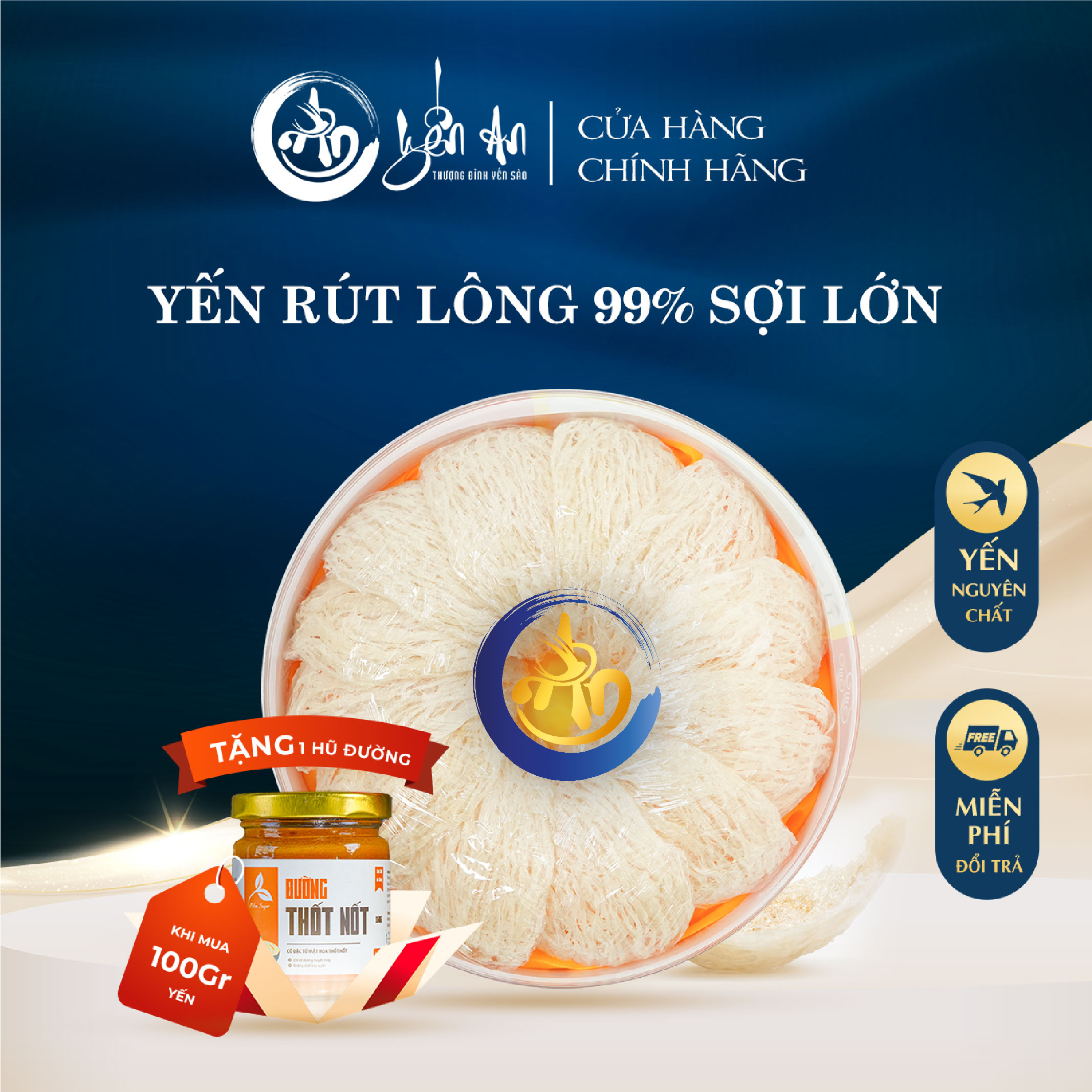 [Yến An] - Yến Rút Lông 99% Sợi Lớn