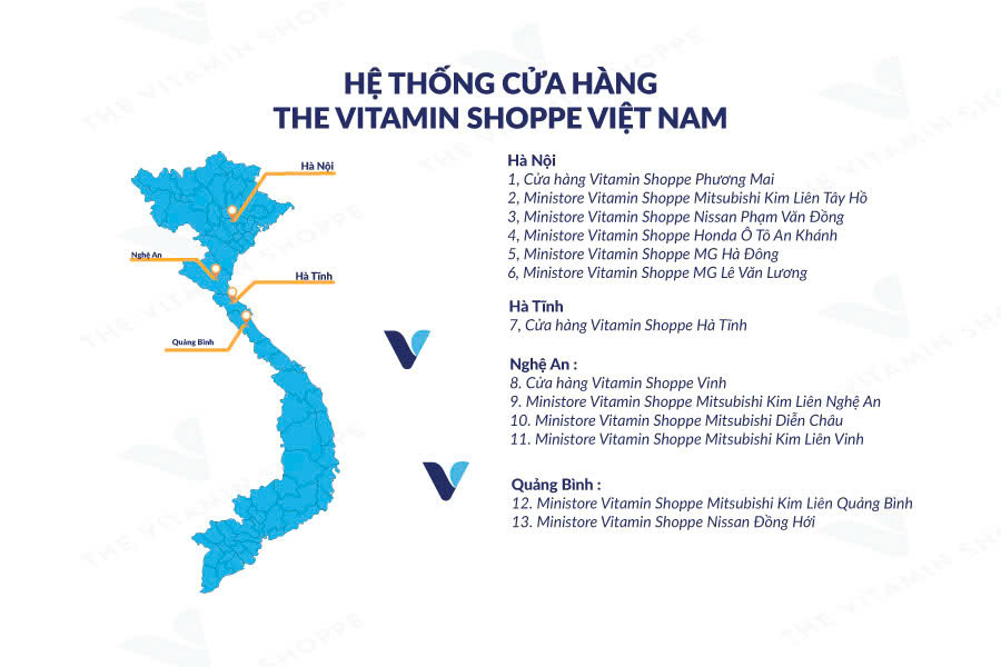 Hệ thống cửa hàng The Vitamin Shoppe Việt Nam