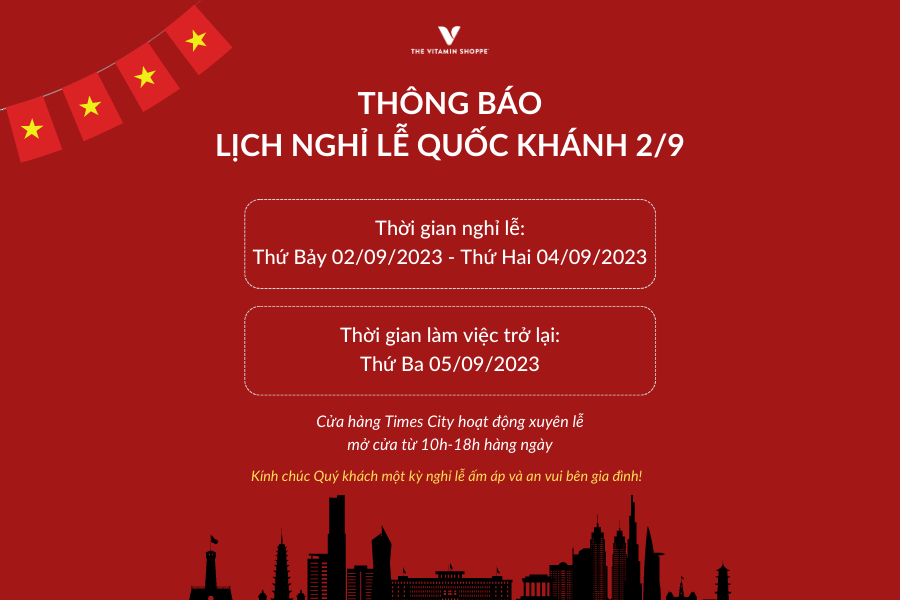 THÔNG BÁO LỊCH NGHỈ LỄ QUỐC KHÁNH 2/9