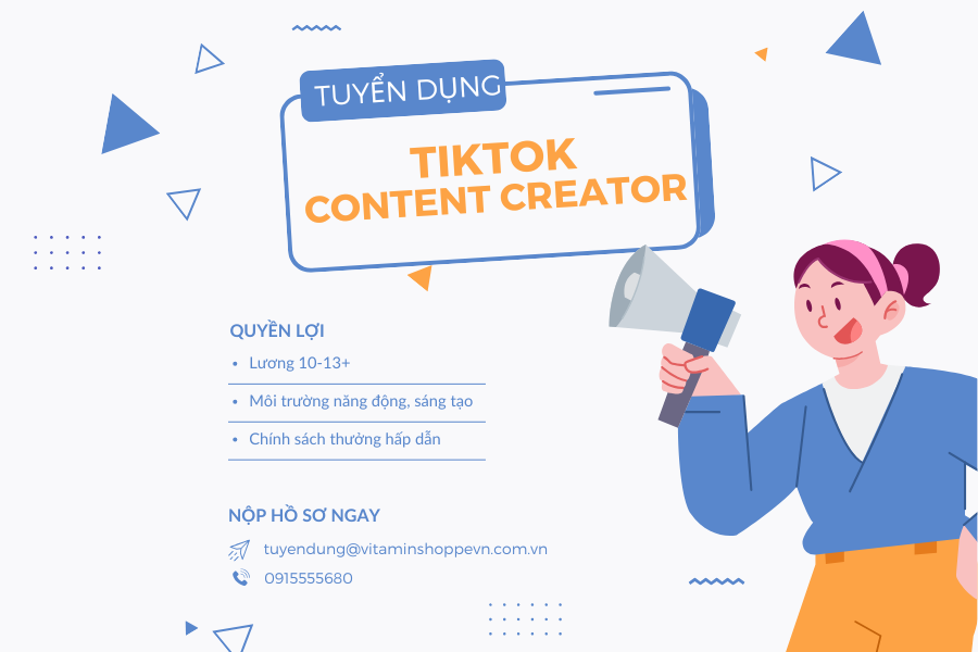 Tuyển dụng Tiktok Content Creator