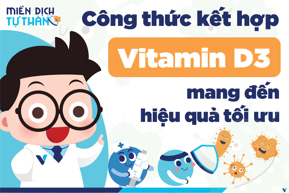 Công thức kết hợp vitamin D3 mang đến hiệu quả tối ưu