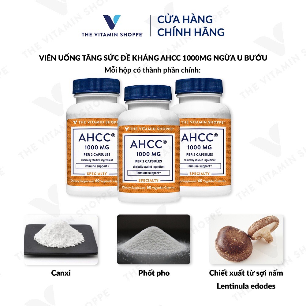 Thực phẩm bảo vệ sức khỏe AHCC 1000 MG