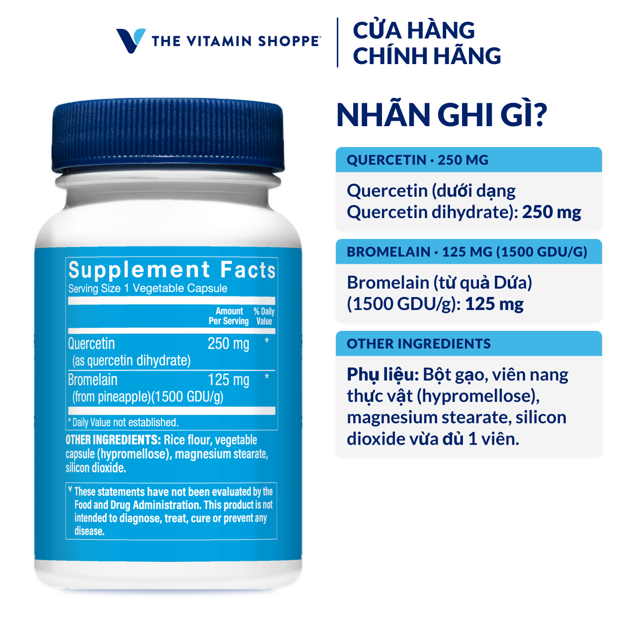 Thực phẩm bảo vệ sức khỏe QUERCETIN WITH BROMELAIN