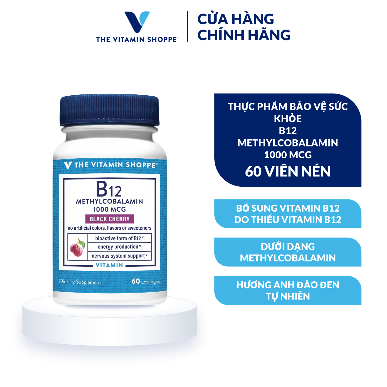 Thực phẩm bảo vệ sức khỏe B12 METHYLCOBALAMIN 1000 MCG