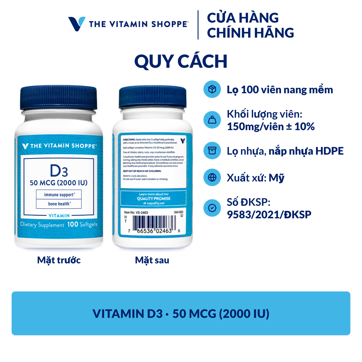 Thực phẩm bảo vệ sức khỏe VITAMIN D3
