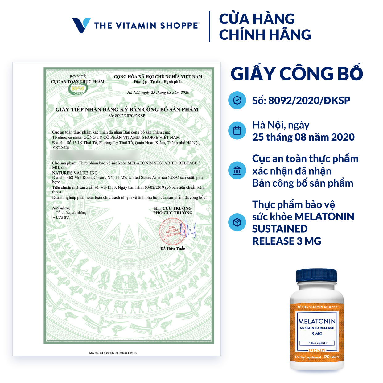 Thực phẩm bảo vệ sức khỏe MELATONIN SUSTAINED RELEASE 3 MG