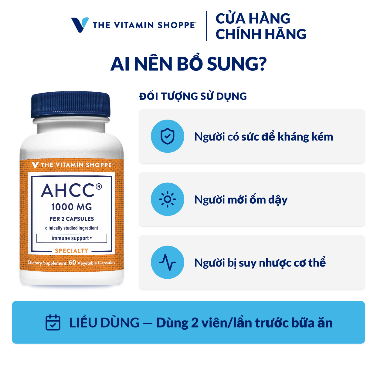 Thực phẩm bảo vệ sức khỏe AHCC 1000 MG