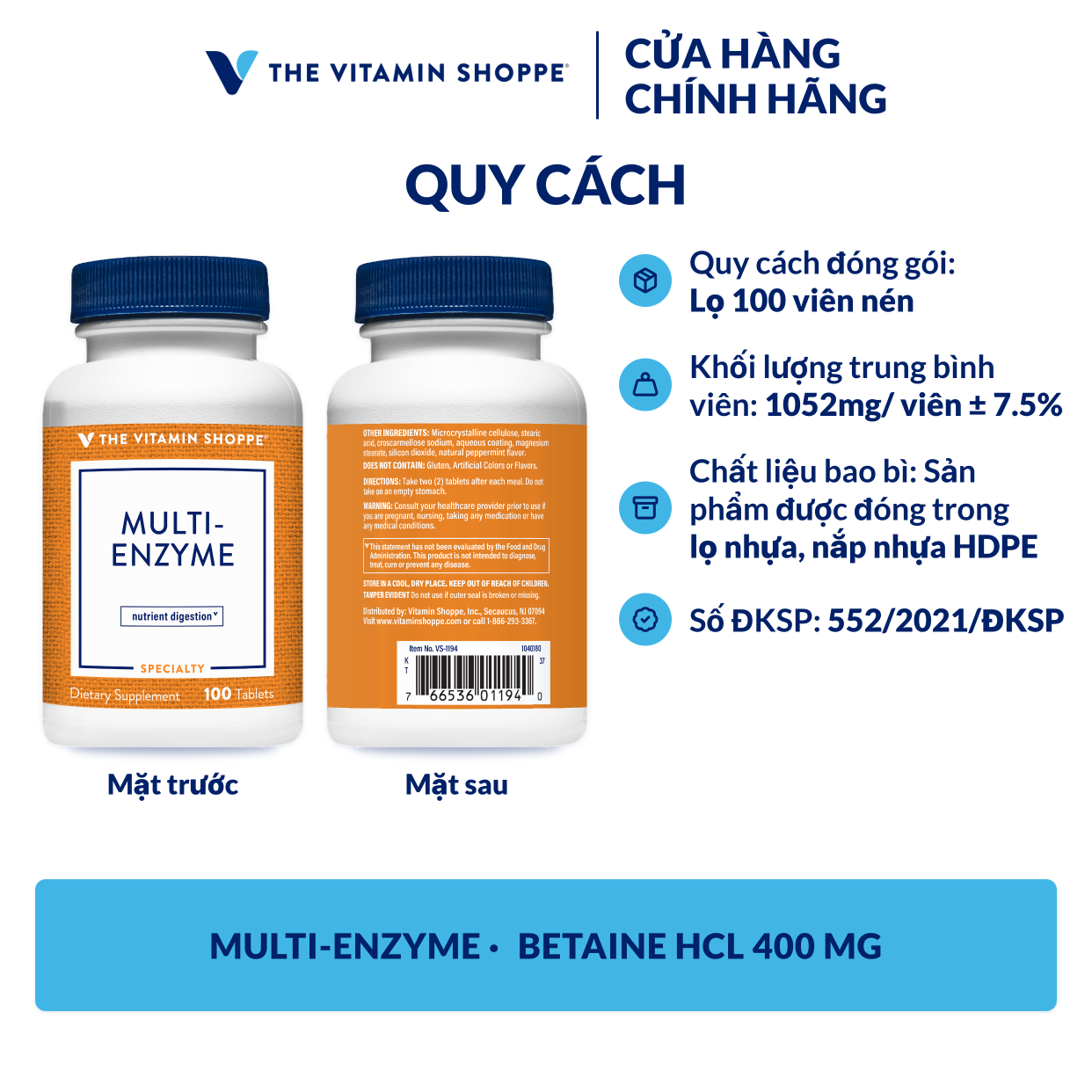 Thực phẩm bảo vệ sức khỏe MULTI-ENZYME