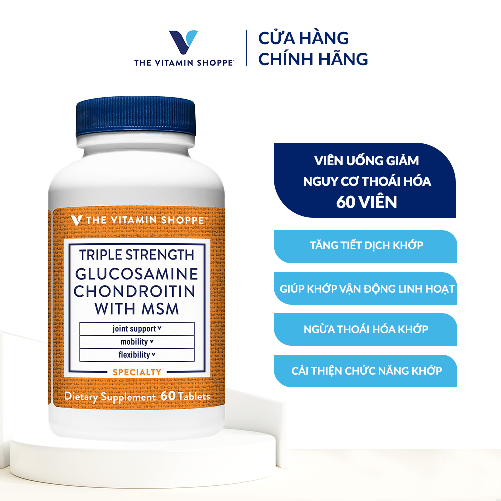 Thực phẩm bảo vệ sức khỏe TRIPLE STRENGTH GLUCOSAMINE CHONDROITIN WITH MSM