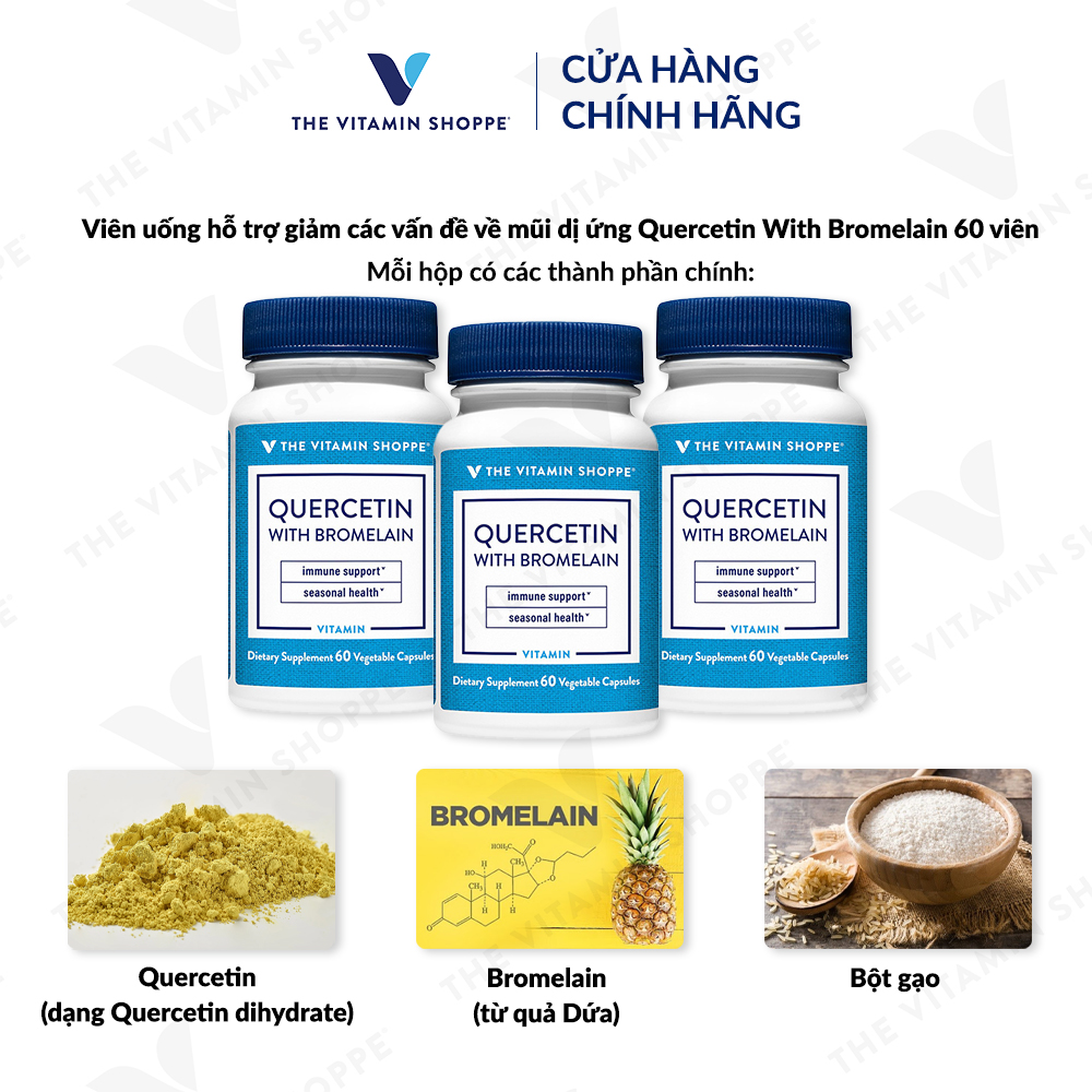 Thực phẩm bảo vệ sức khỏe QUERCETIN WITH BROMELAIN