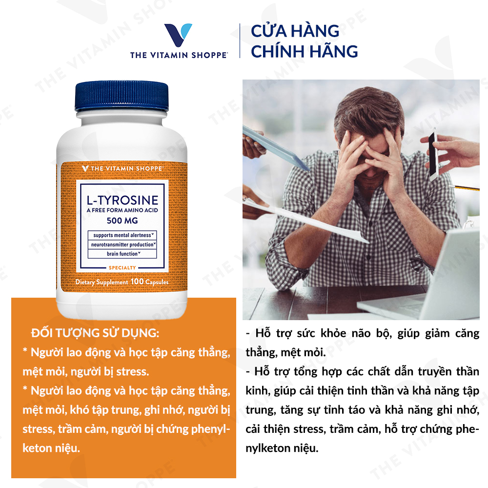 Thực phẩm bảo vệ sức khỏe L-TYROSINE 500MG