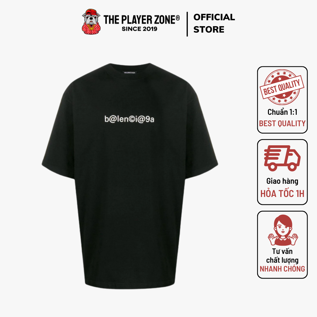 Áo Thun Balenciaga Teen Code Logo The Player Zone