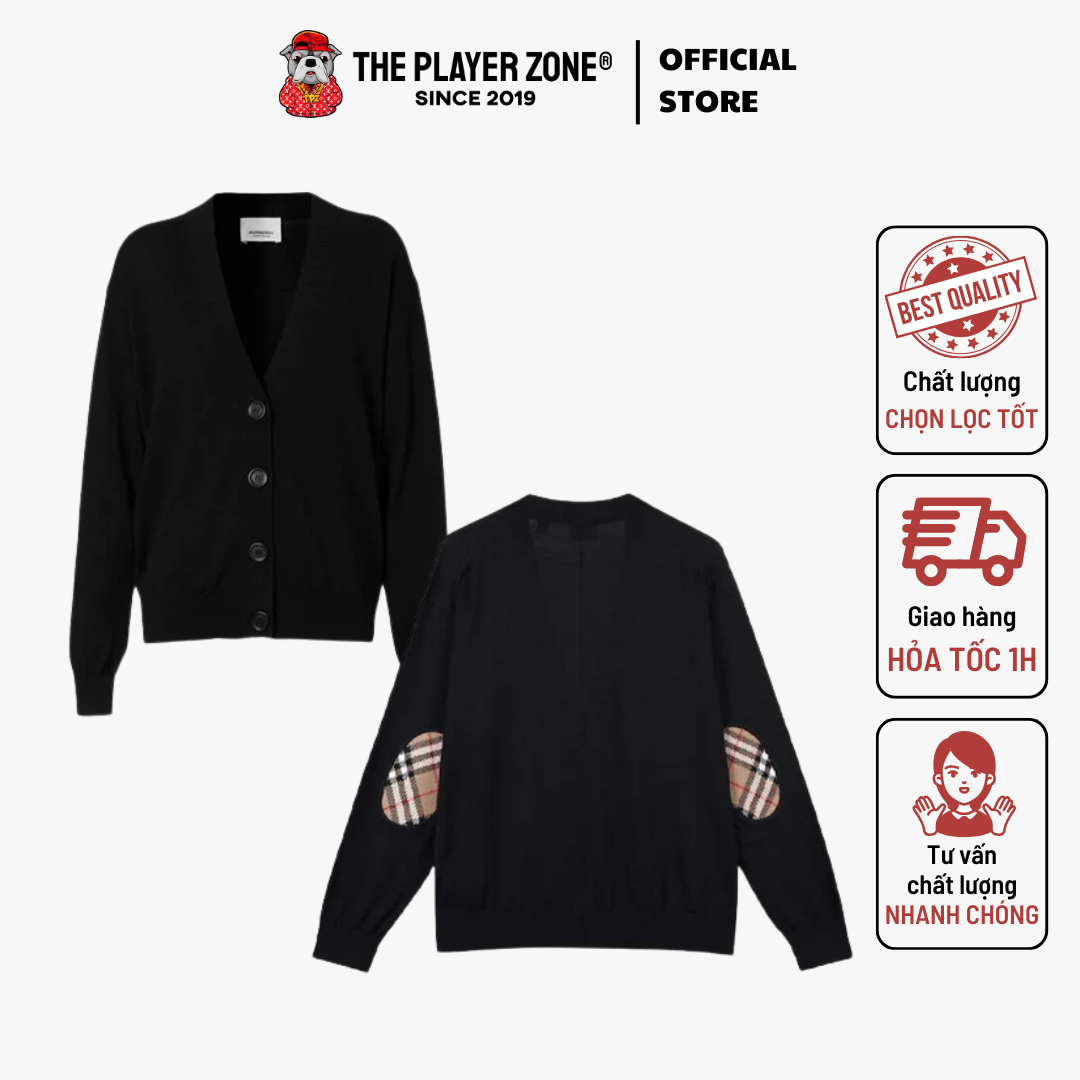 Áo Cardigan Burberry Dornoch Cardigan - Black