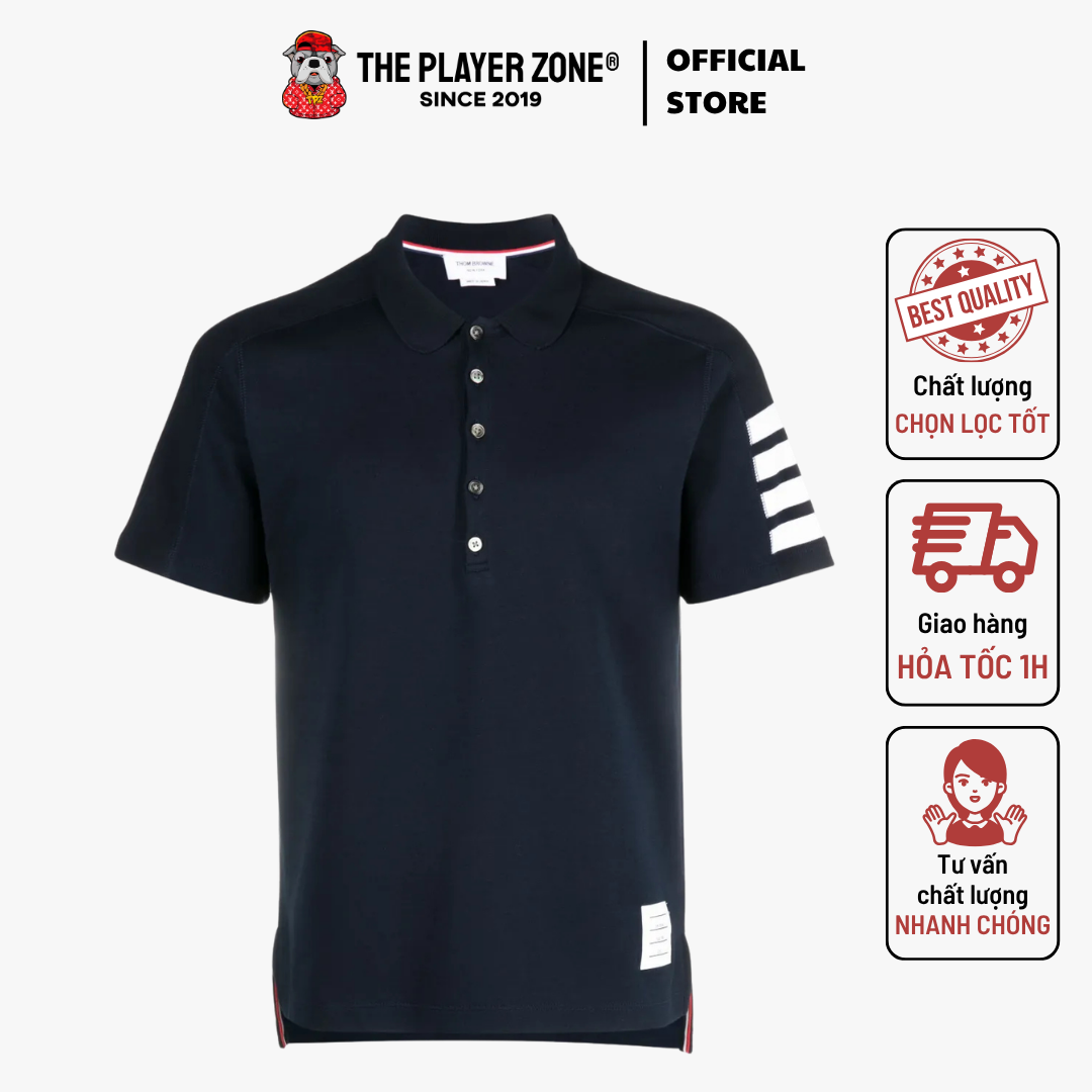 Áo Polo 4-Bar Stripe polo shirt - navy