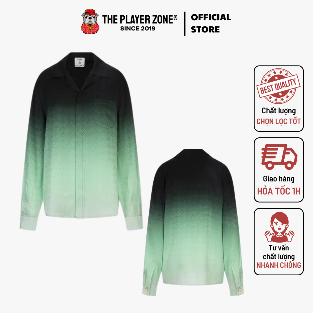 Áo Sơ Mi Casa Men's Mono Long Sleeve Relaxed Fit Bowling Shirt