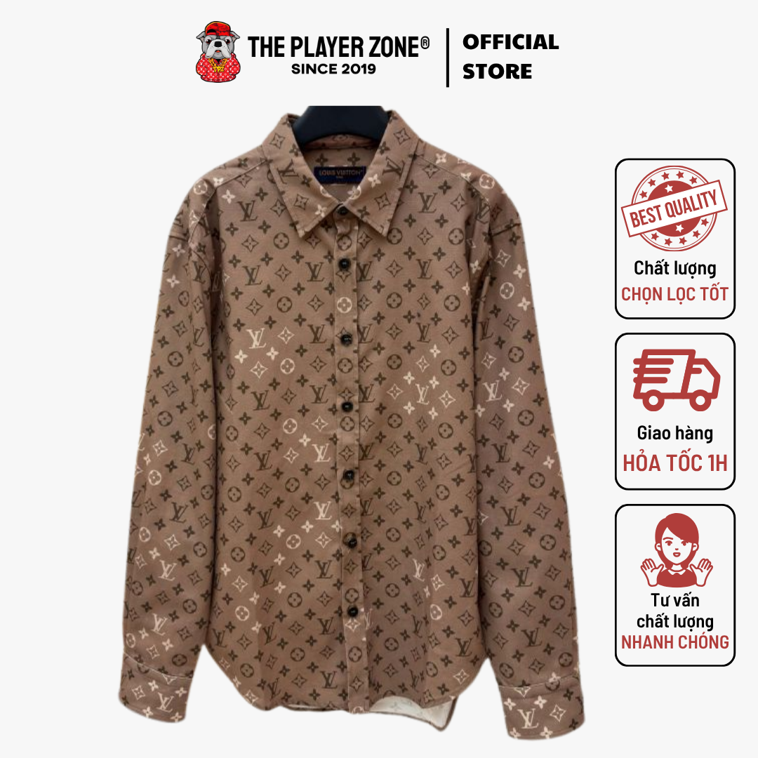 Áo Sơ Mi LV Louis Vuitton Camasa Premium Bucuresti Sectorul - Nâu