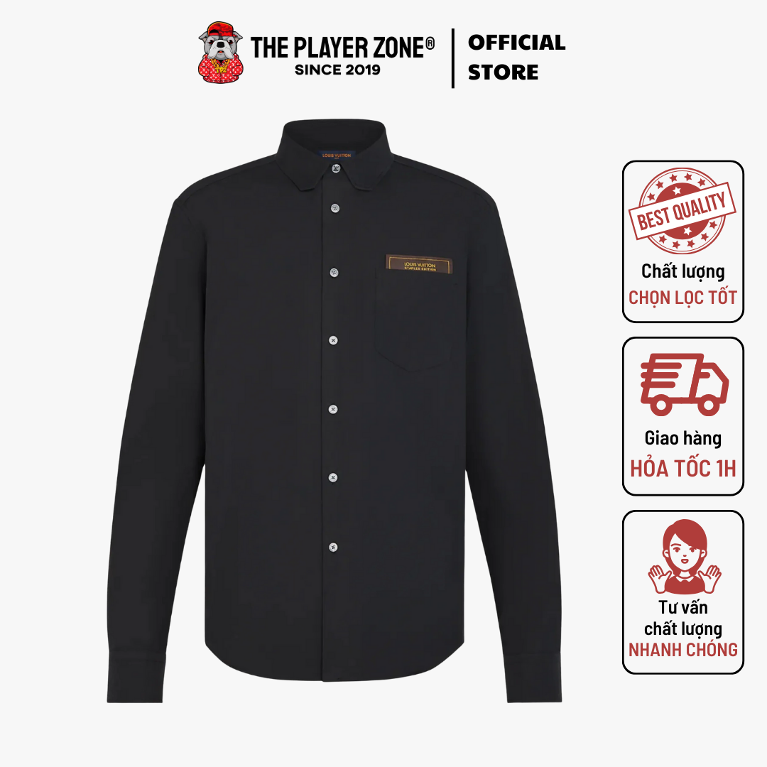 Áo sơ mi LV Louis Vuitton Regular DNA Poplin Shirt - Đen