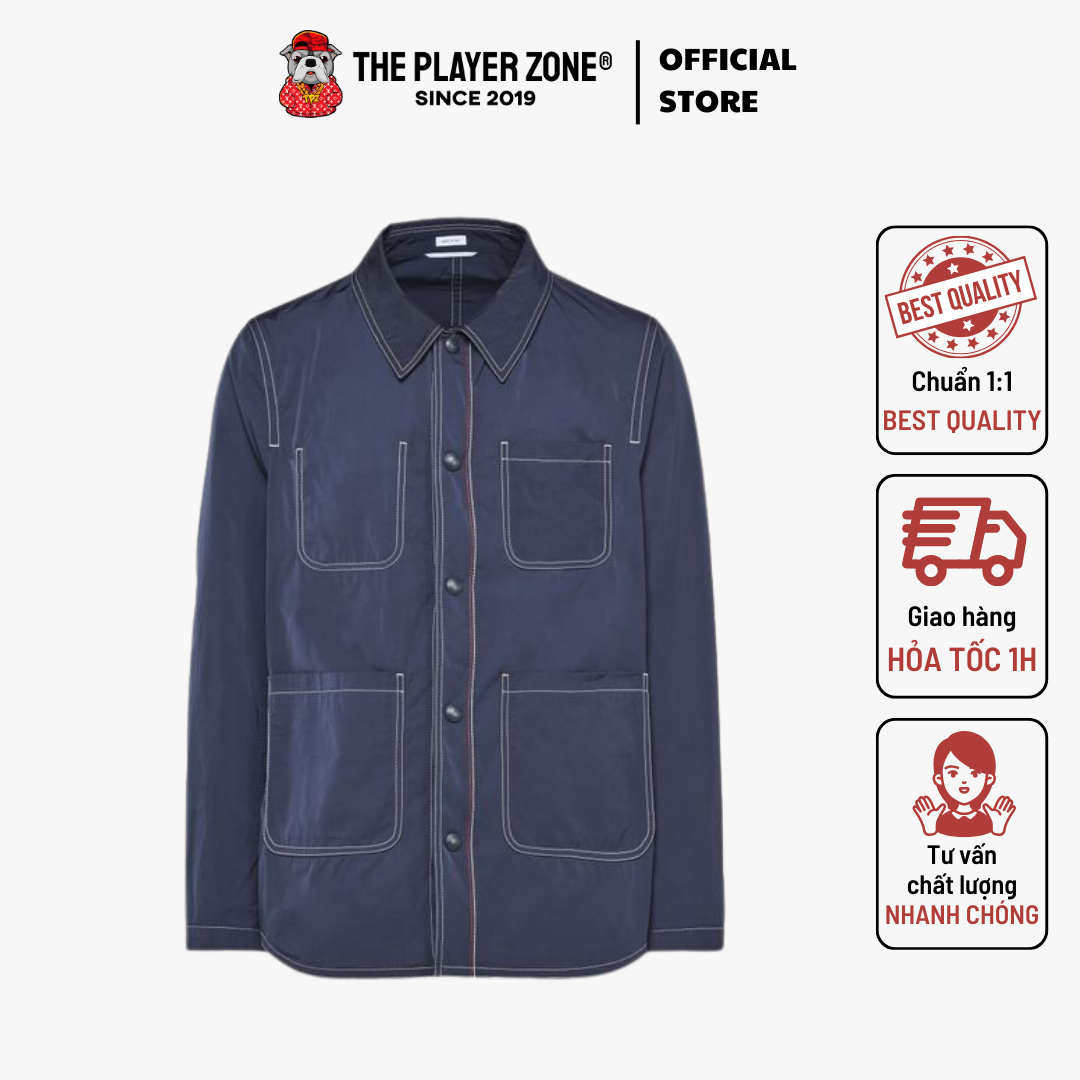 Áo Sơ Mi Thom Browne Tech Utility Jacket - Navy
