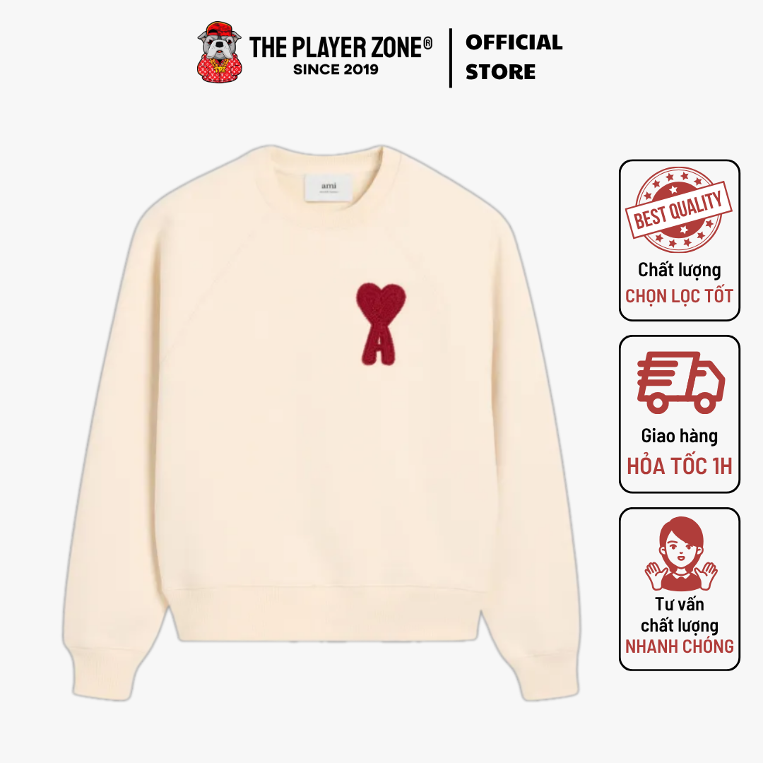 Áo Sweater Ami Paris Ami De Coeur Patch - Be