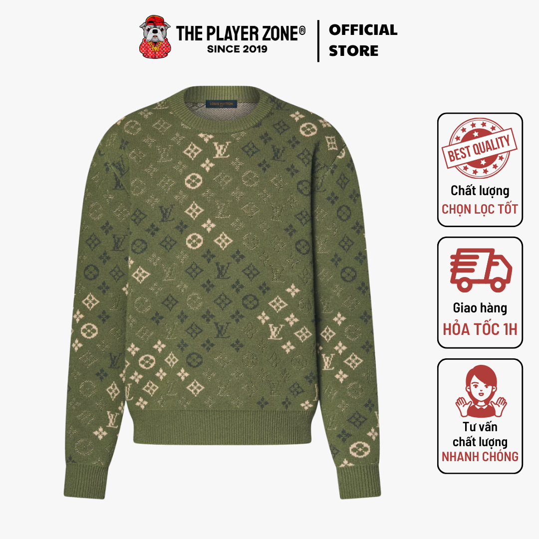 Áo Sweater Louis Vuitton Wool-Cashmere Monogram Sweater