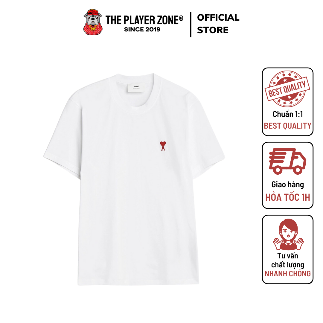 o Thun Ami Logo Small Red Heart Tr ng The Player Zone o-thun-ami-logo-small-red-heart-tr-ng-the-player-zone