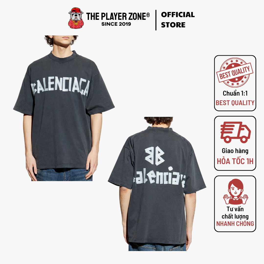 Áo Thun Balenciaga T-Shirts & Vests for Men - Xám